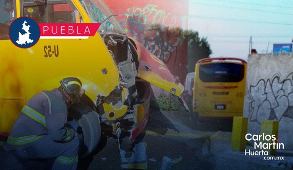 Choque transporte público - Las Torres Transporte público protagoniza fuerte accidente en 24 sur y Las Torres