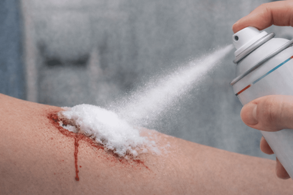 Científicos coreanos desarrollan un polvo en aerosol que sella heridas mortales