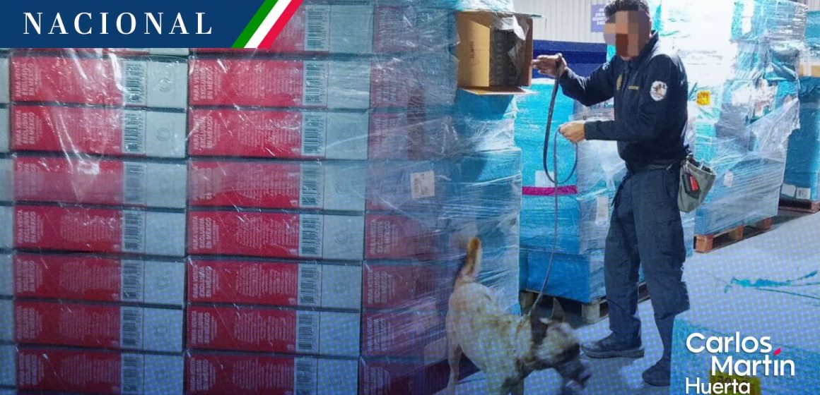 Semar asegura 1.4 millones de cigarros ilícitos en el AICM