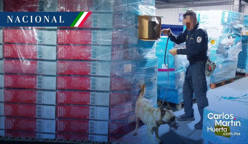 Semar asegura 1.4 millones de cigarros ilícitos en el AICM