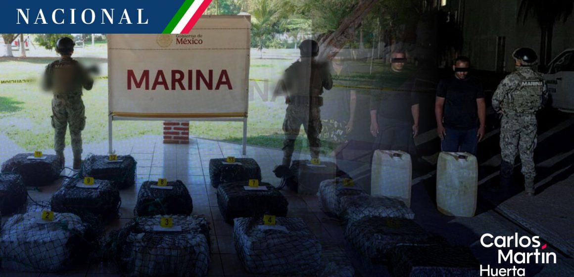 Marina intercepta 650 kilos de cocaína en Michoacán