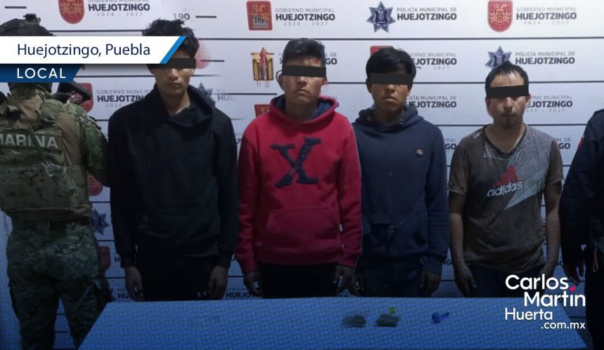 Detienen a sujetos por actos vandálicos y asalto a estudiantes en Huejotzingo