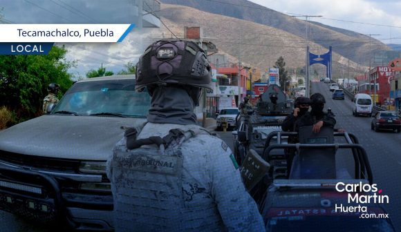 Detienen a seis hombres armados mediante operativo por aire y tierra en Tecamachalco
