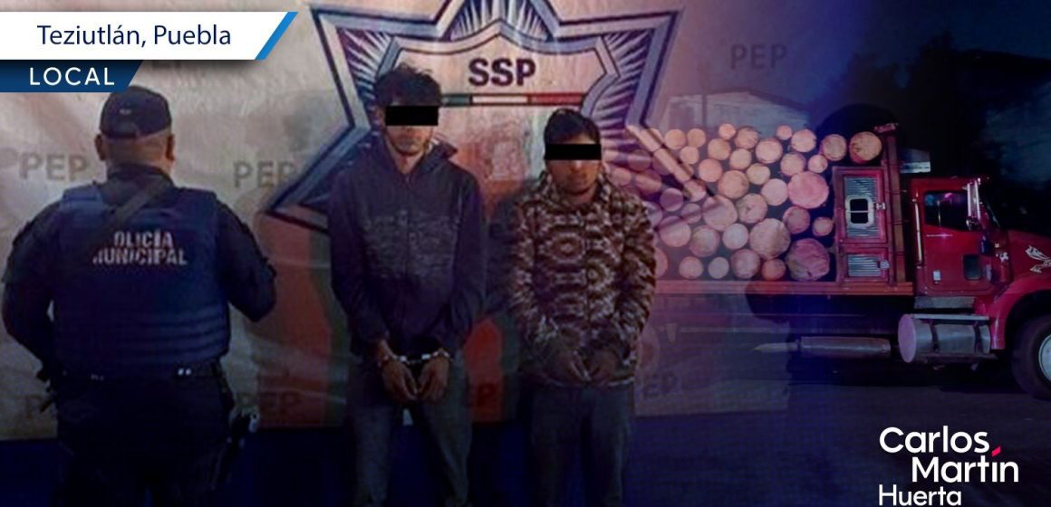 Detenidos tala ilegal Teziutlán Detienen a dos hombres por tala ilegal en Teziutlán