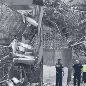 Colapsa de edificio en demolición en Calzada San Antonio Abad, Alcaldía Cuauhtémoc;  hay personas atrapadas