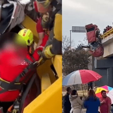 Trágico accidente en Periférico; vehículo queda suspendido, deja una mujer muerta y tres heridos