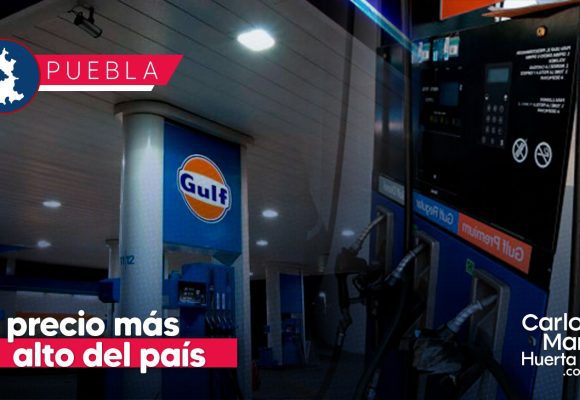 Profeco exhibe a gasolinera Gulf en Puebla; registró el precio más alto del país