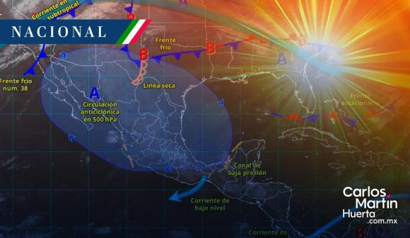 Frente frío 38 - Onda de calor Clima: Nuevo frente frío 38 y onda de calor para este 2 de marzo