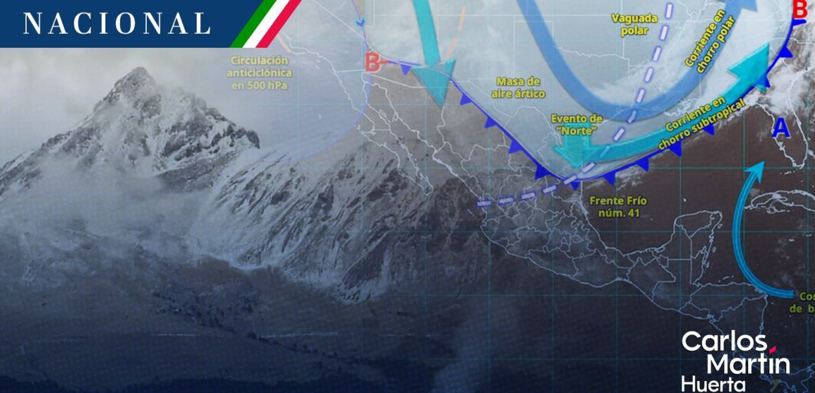 Frente frío 41: Viento, nieve en volcanes y lluvias intensas este lunes