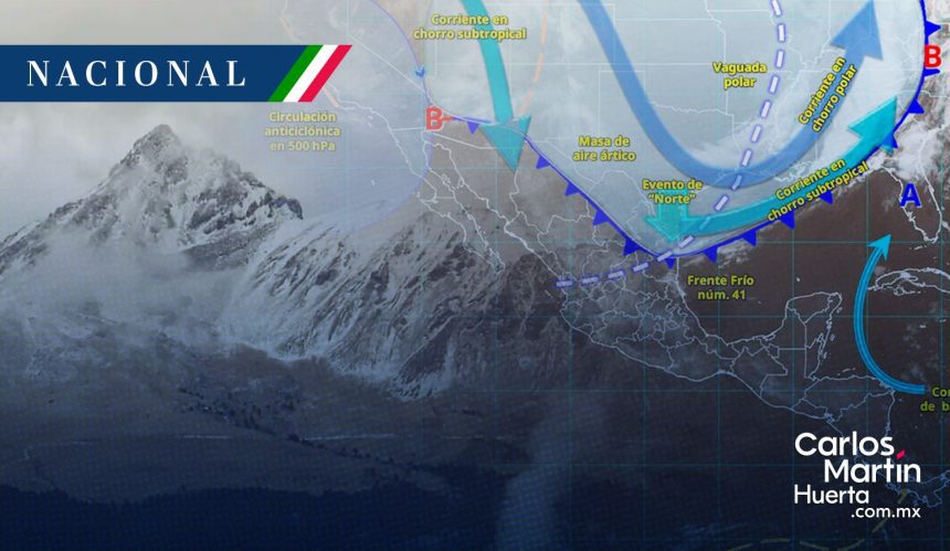Frente frío 41: Viento, nieve en volcanes y lluvias intensas este lunes