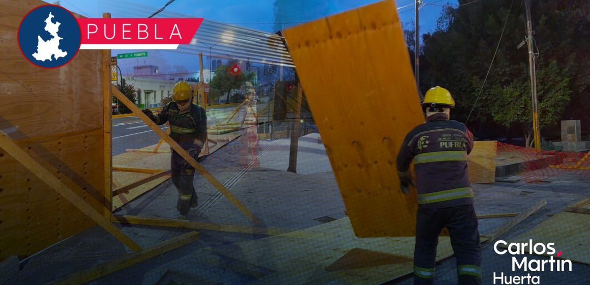 Fuertes rachas de vientos azotan Puebla