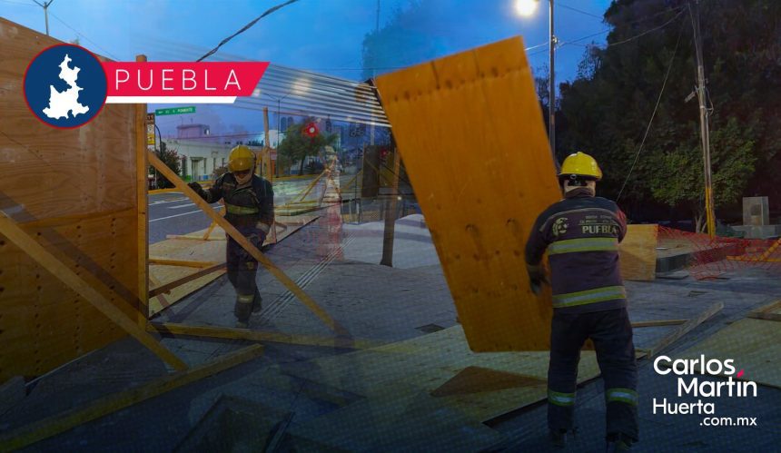 Fuertes rachas de vientos azotan Puebla