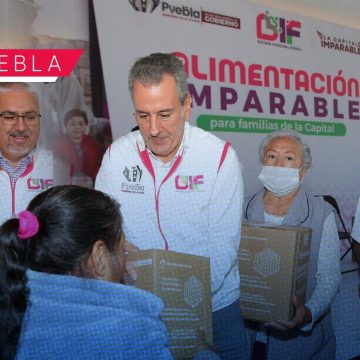 Garantiza Puebla capital seguridad alimentaria con más de 3 mil despensas entregadas en el Barrio de Analco