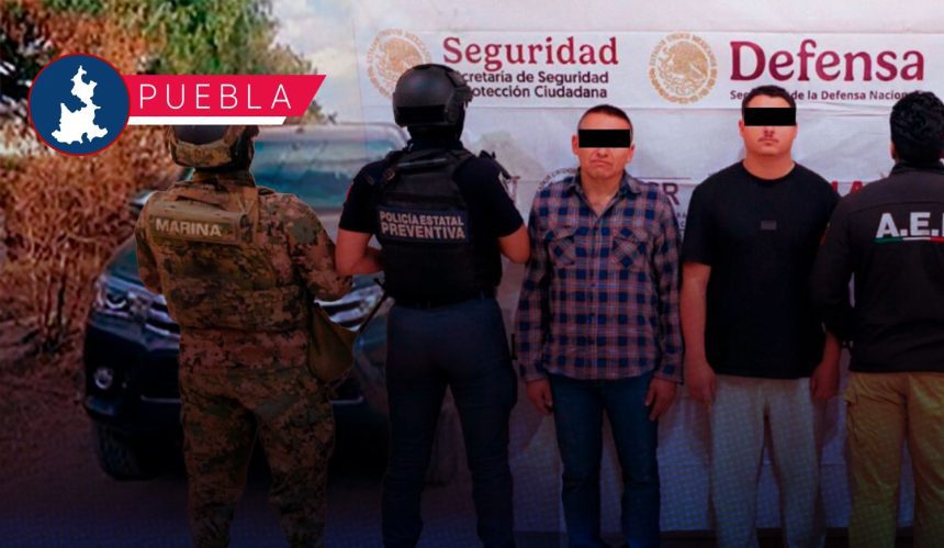 Golpe al crimen en Puebla: Caen dos presuntos integrantes del CJNG tras operativo en Tlalancaleca