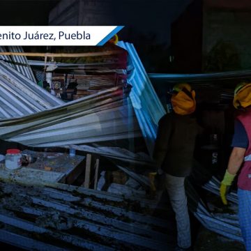 Granizada azota Tlacotepec de Benito Juárez: Colapsa techo de preescolar y daña viviendas