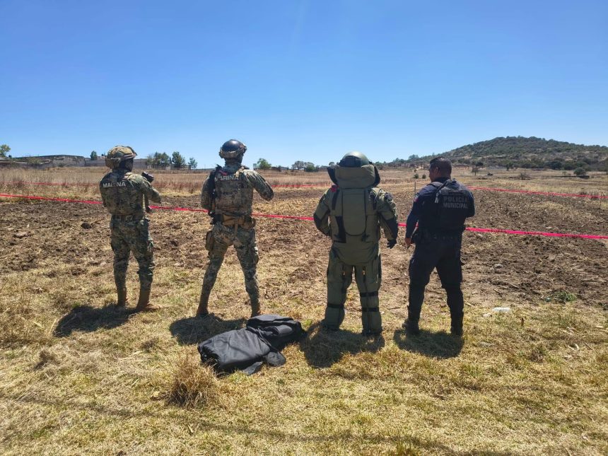 Localizan granadas en la carretera Puebla–Tehuacán, a la altura de Amozoc