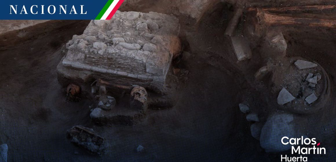 INAH descubre altar tolteca y ofrendas humanas en Tula