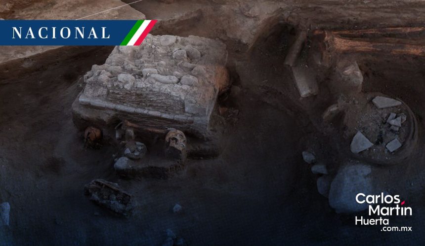INAH descubre altar tolteca y ofrendas humanas en Tula