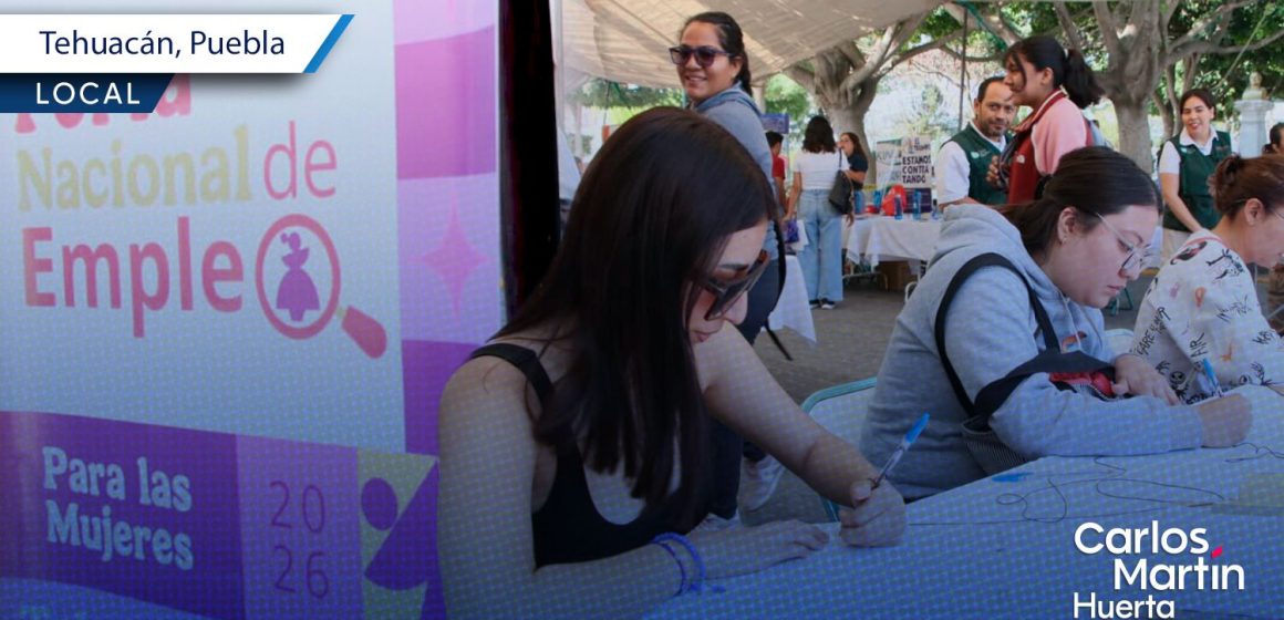 Impulsan inclusión laboral femenina con feria de empleo en Tehuacán
