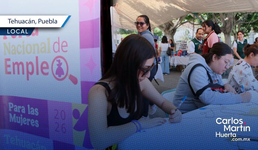 Impulsan inclusión laboral femenina con feria de empleo en Tehuacán