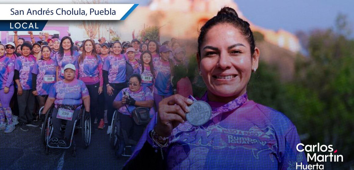 Lupita Cuautle encabezó la carrera “Paso a Paso Rumbo a la Igualdad” en el marco del 8M