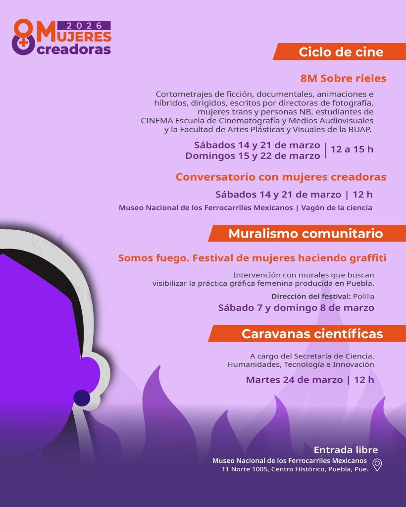 Museo de los Ferrocarriles presenta su cartelera 228M Mujeres Creadoras22 3