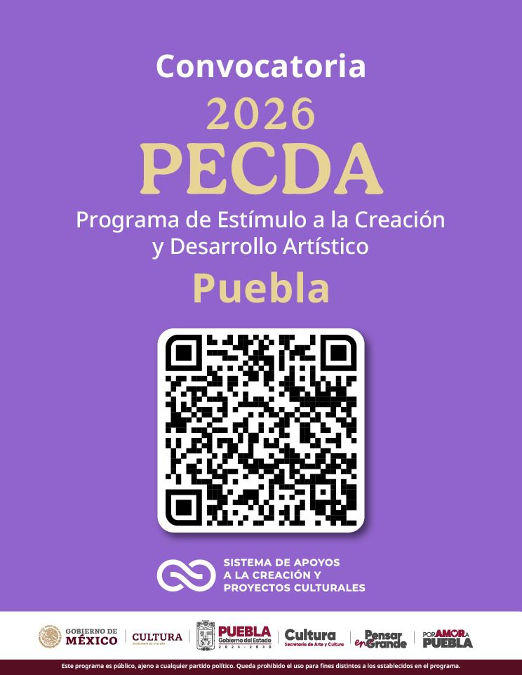 PECDA lanza su convocatoria 2026 para impulsar proyectos artísticos poblanos