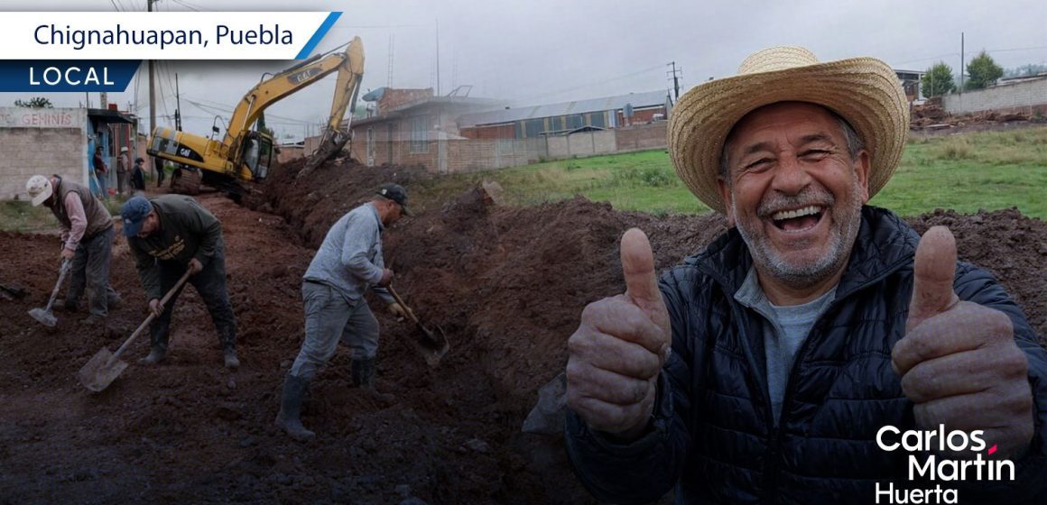 Programa de Obra Comunitaria fortalece bienestar de familias en Chignahuapan