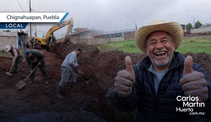 Programa de Obra Comunitaria fortalece bienestar de familias en Chignahuapan