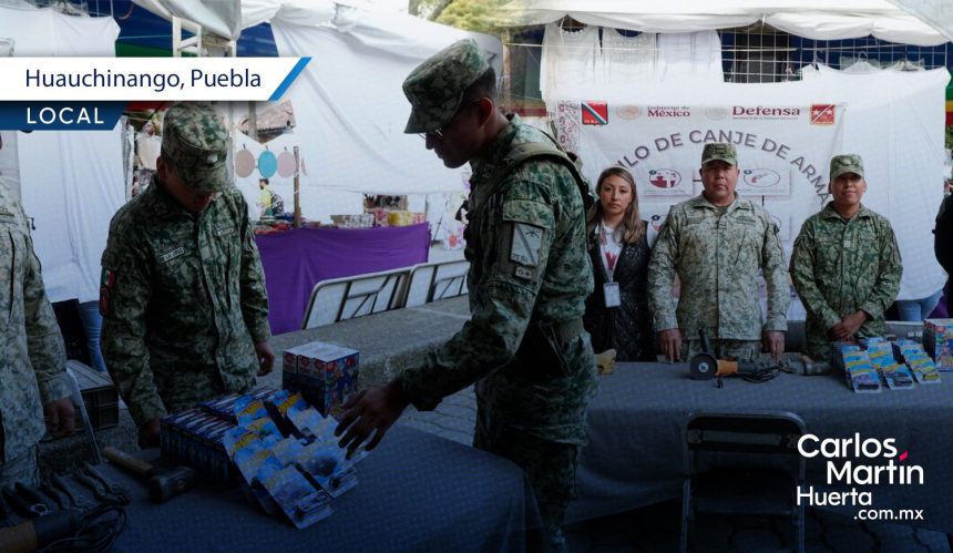 Promueven campaña de desarme en Huauchinango