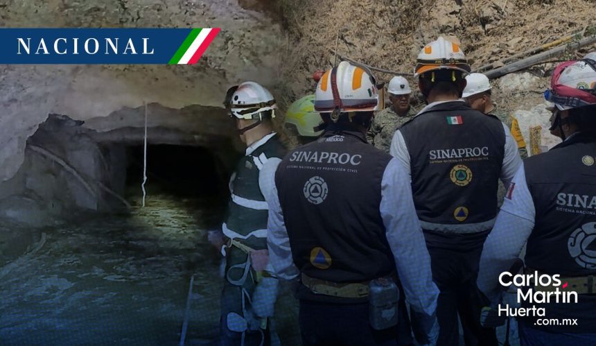 Rescatan con vida a minero atrapado en El Rosario, Sinaloa