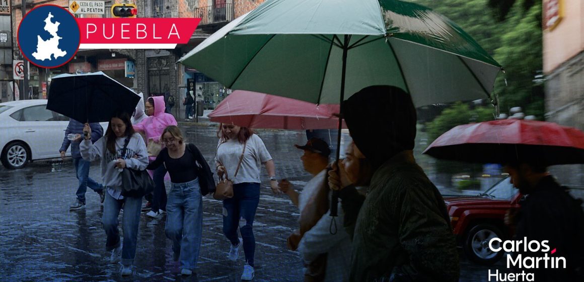 Se esperan lluvias con granizo y posible actividad eléctrica para este martes en Puebla