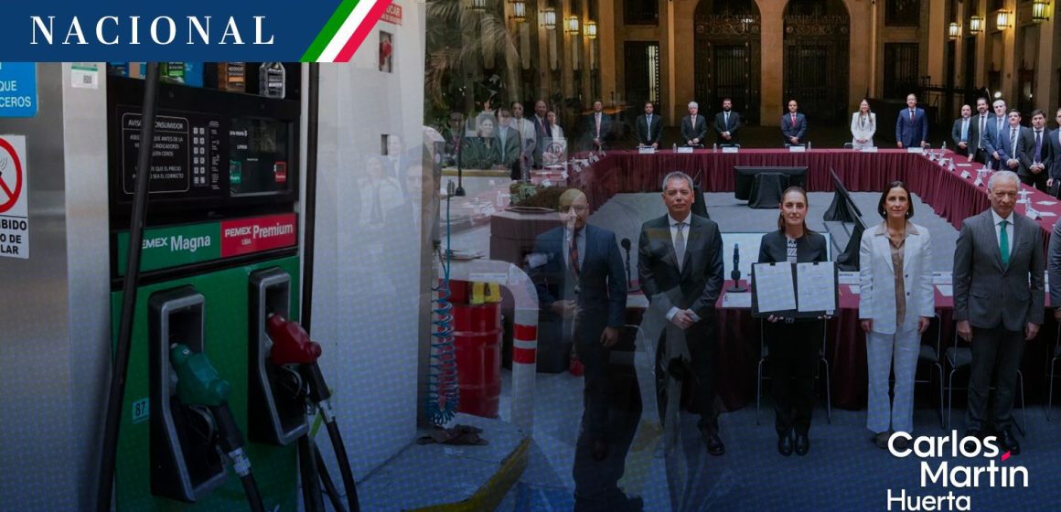 Gasolina regular se mantendrá en menos de 24 pesos; Sheinbaum renueva acuerdo