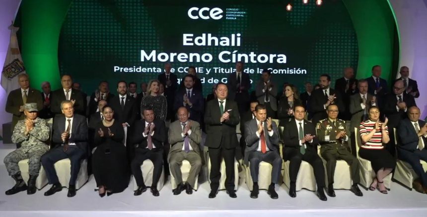 Cisneros Madrid asume la presidencia del CCE Puebla; Héctor Sánchez se despide con gratitud