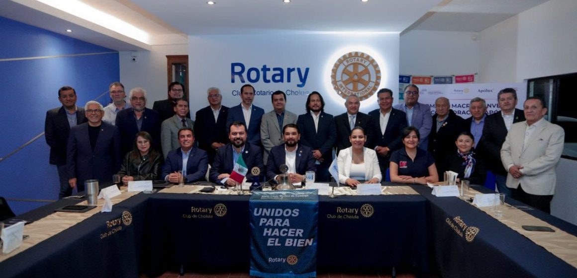 Consolida Ayuntamiento de San Andrés Cholula y Club Rotary Cholula alianza estratégica a favor de la comunidad