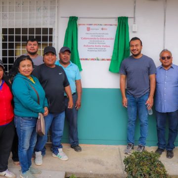 Roberto Solís impulsa la mejora de la telesecundaria “José Vasconcelos” en Huejotzingo