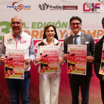 Presentan carrera “Corre y Comparte: Hambre Cero 2026” en Puebla para combatir el rezago alimentario