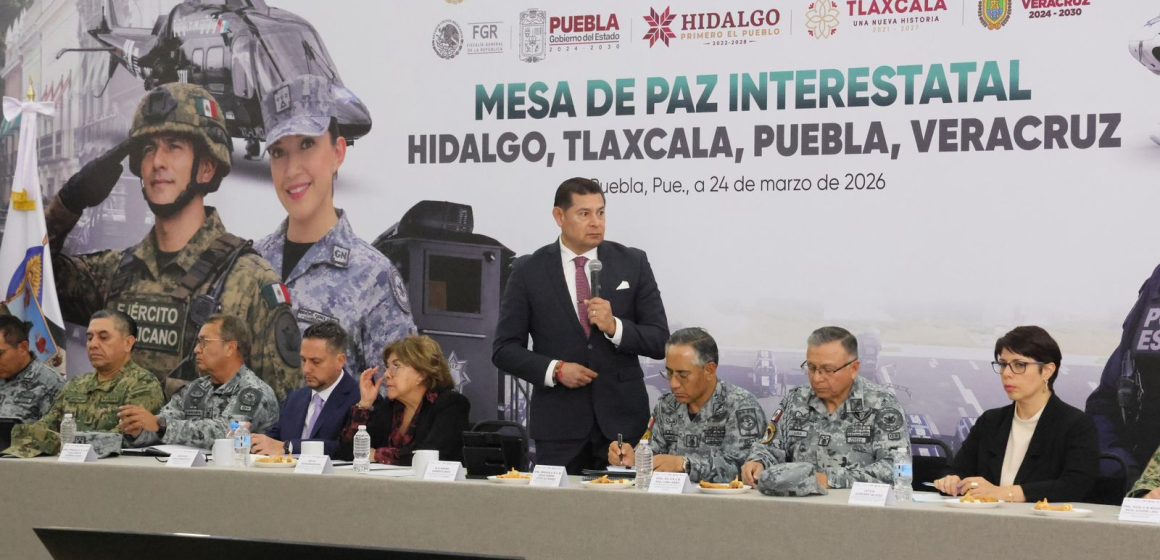 Puebla fortalece seguridad regional con Mesa de Paz Interestatal junto a Hidalgo, Tlaxcala y Veracruz
