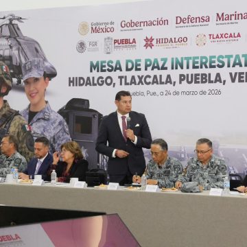 Puebla fortalece seguridad regional con Mesa de Paz Interestatal junto a Hidalgo, Tlaxcala y Veracruz