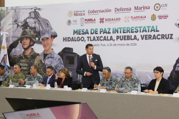 Puebla fortalece seguridad regional con Mesa de Paz Interestatal junto a Hidalgo, Tlaxcala y Veracruz