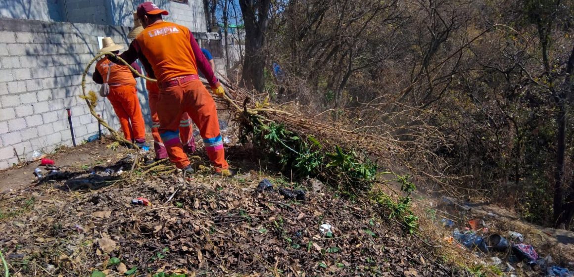 Limpieza preventiva en barrancas y ríos reduce riesgos de inundaciones en Puebla