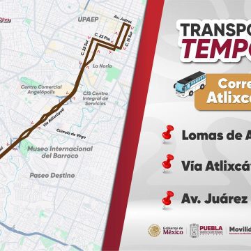 Nuevo recorrido temporal Lomas de Angelópolis con Avenida Juárez