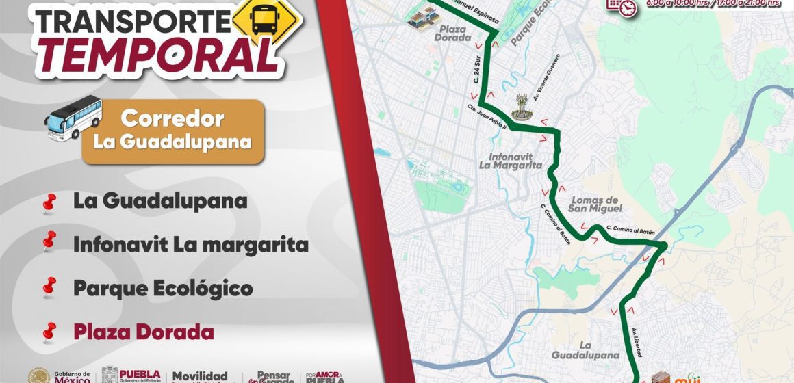 Se habilita nuevo recorrido temporal para La Guadalupana