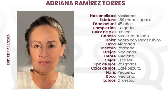 Activa Comisión de Búsqueda acciones para localización de Adriana N