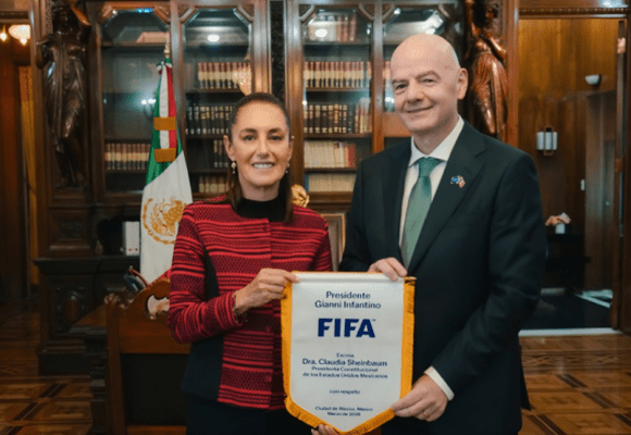 México se alista para el Mundial 2026: Claudia Sheinbaum y Gianni Infantino afinan detalles para una inauguración histórica