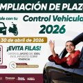Amplían pago de Control Vehicular en Puebla hasta el 30 abril