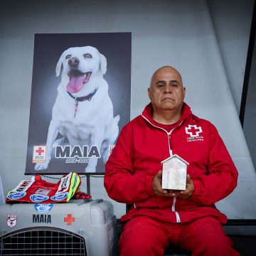 Cruz Roja Puebla rinde homenaje a Maia, valiente integrante del equipo SAR K-9
