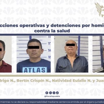 FGE Puebla detiene a presuntos homicidas y narcomenudistas