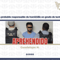 Aprehende FGE a probable responsable de homicidio en grado de tentativa en Chiautla