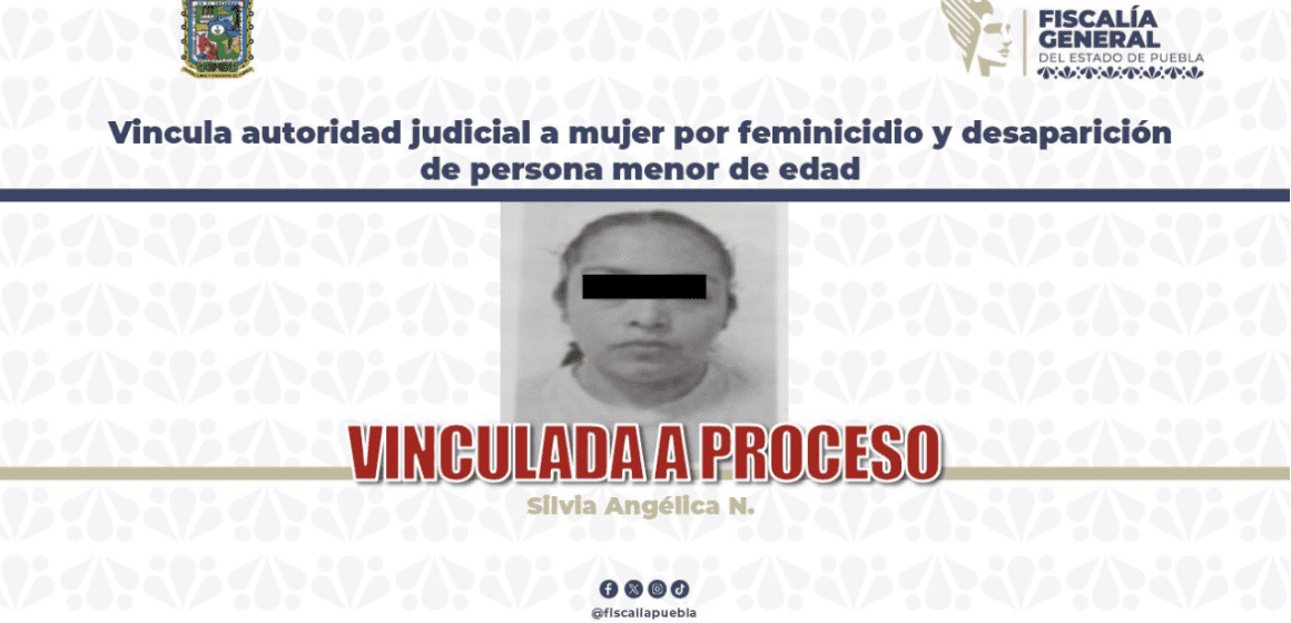 168 Vinculan a proceso a mujer por el feminicidio de su hija de 8 años en Huauchinango